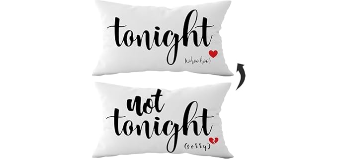 Mancheng-zi Funny Couples Soft Pillow Cover