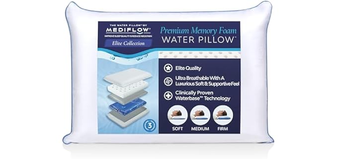 Mediflow Water Firm Adjustable Memory Foam Pillow