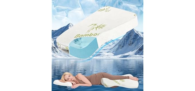 Minupwell Cooling Contoured Memory Foam Knee Pillow