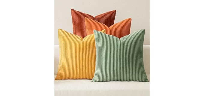 Miulee Fall Decorative Soft Washable Long Pillow Cover