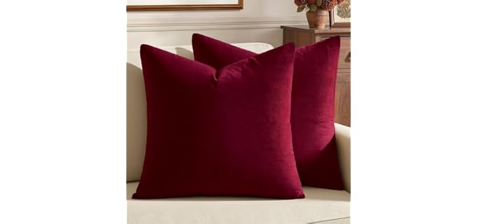 Miulee Velvet Christmas Soft Plush Washable Pillow Cover