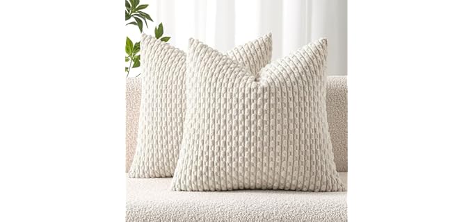 Miulee Decorative Throw Soft Washable Pillow Cover