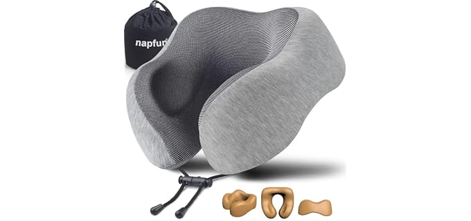 Napfun Classic Contoured Memory Foam Travel Pillow