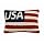 Peking Handicraft USA Flag Wool Pillow