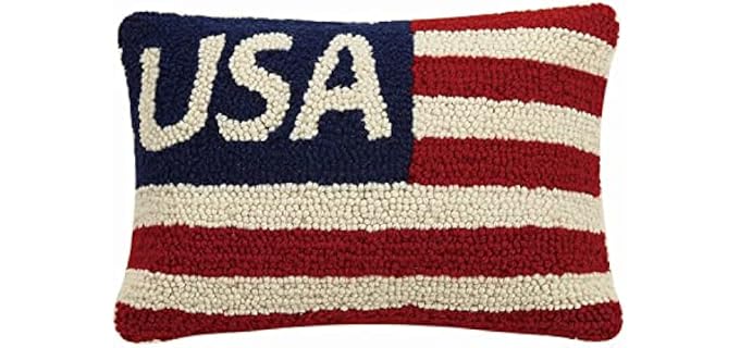 Peking Handicraft USA Flag - Wool Pillow Peking Handicraft USA Flag Wool Pillow