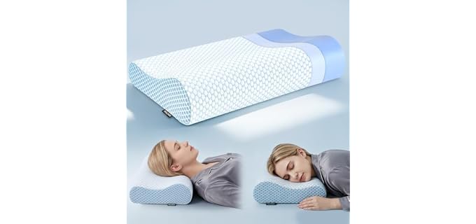 Polovo Cervical Washable Contoured Memory Foam Pillow