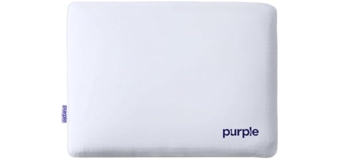 Purple DreamLayer Hug Contoured Adjustable Memory Foam Pillow