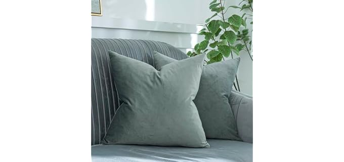 Quafoo Eucalyptus Decorative Soft Washable Pillow Cover