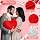 Queekay Valentine Heart Soft Plush Long Pillow