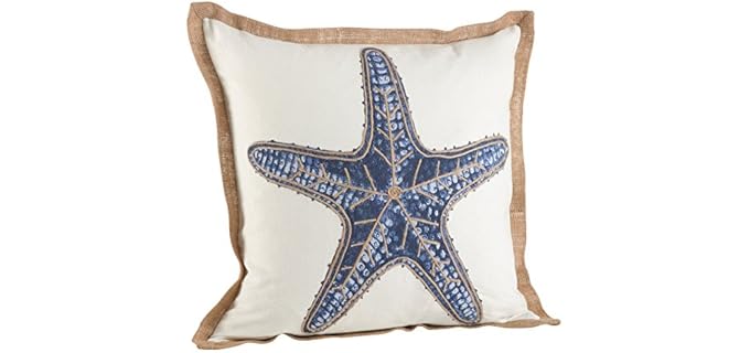Saro Lifestyle Neptunian Coastal Down And Feather Throw Pillow
