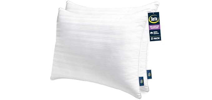 Serta Illusion Washable Hypoallergenic Down Alternative Pillow