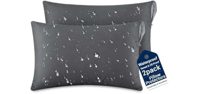 SheRest Waterproof Soft Plush Washable Pillow Protector