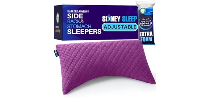 Sidney Sleep Adjustable Bed Memory Foam Pillow