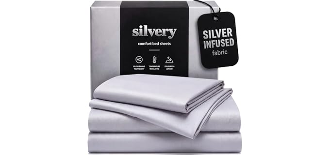 Silvery Silver Infused Soft Sheet Set