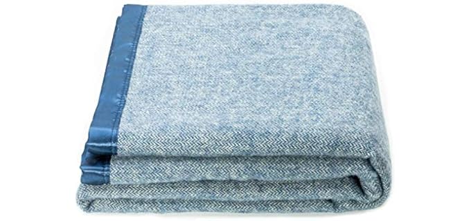Spencer & Whitney Herringbone Wool Soft Blanket