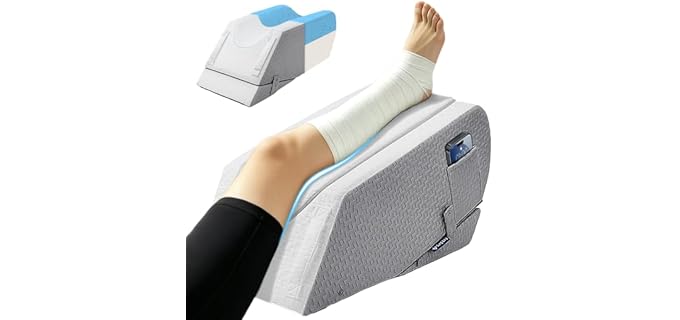 Sungleg Leg Elevation Adjustable Memory Foam Knee Pillow