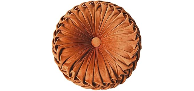 Teieas Round Plush Washable Long Throw Pillow