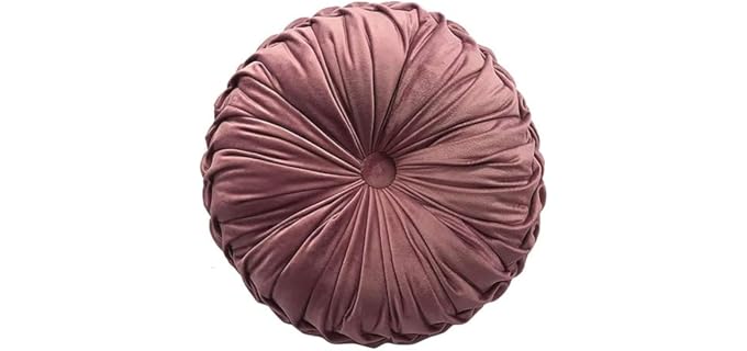 Teieas Round Plush Washable Long Throw Pillow