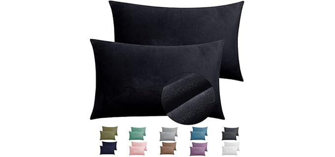 Telus Zippered Velvet Soft Washable Pillowcase