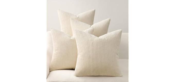 Topfinel Decorative Beige Soft Washable Pillow Cover