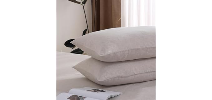 Tseapeni French Linen Soft Washable Cooling Pillowcase
