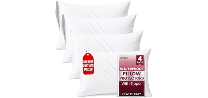 Utopia Bedding Ultimate Comfort Soft Washable Pillow Protector