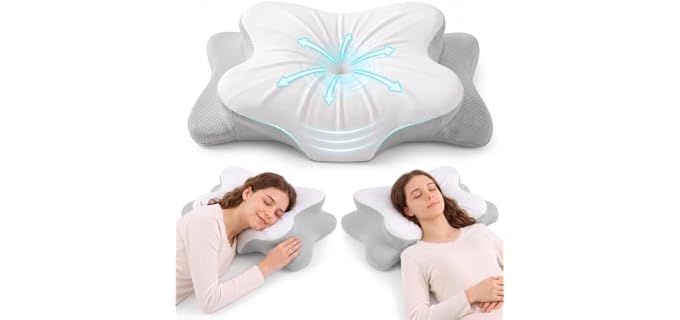 Utopia Bedding Cervical Cooling Contoured Memory Foam Pillow