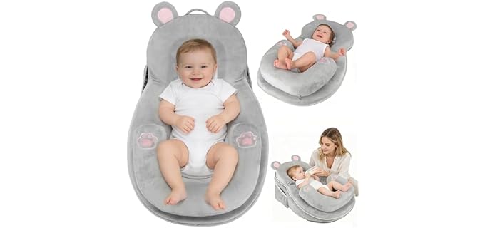 Warmhoniu Baby Feeding Washable Adjustable Memory Foam Pillow