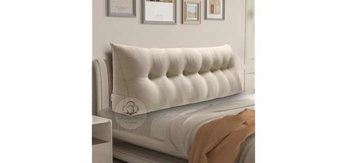 Wowmax Headboard Firm Plush Washable Wedge Pillow