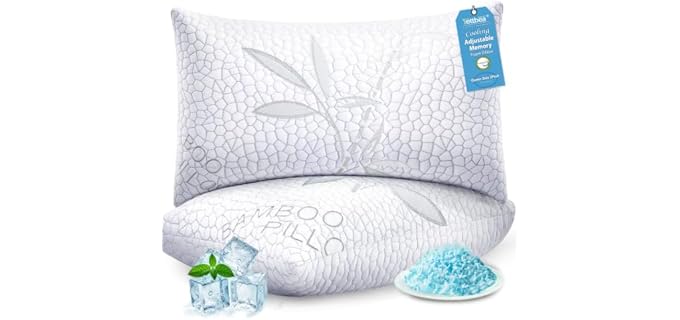 Yettbea Bamboo Adjustable Shredded Memory Foam Pillow