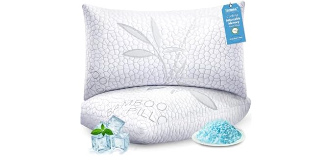 Yettbea Bamboo Adjustable Shredded Memory Foam Pillow