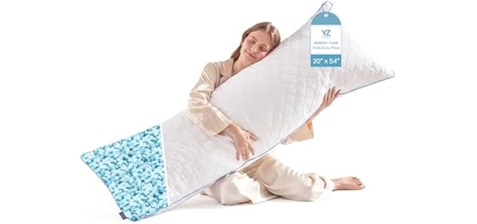 Yz Home Long Shredded Memory Foam Body Pillow