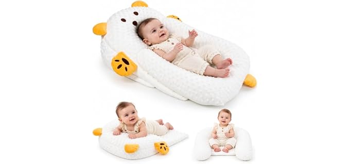 Zixnexkoo Baby Lounger Soft Travel Plush Pillow