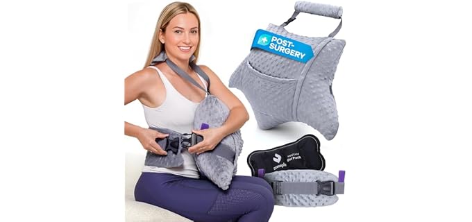 Zomaple Recovery Hysterectomy Plush Washable Cooling Lumbar Pillow
